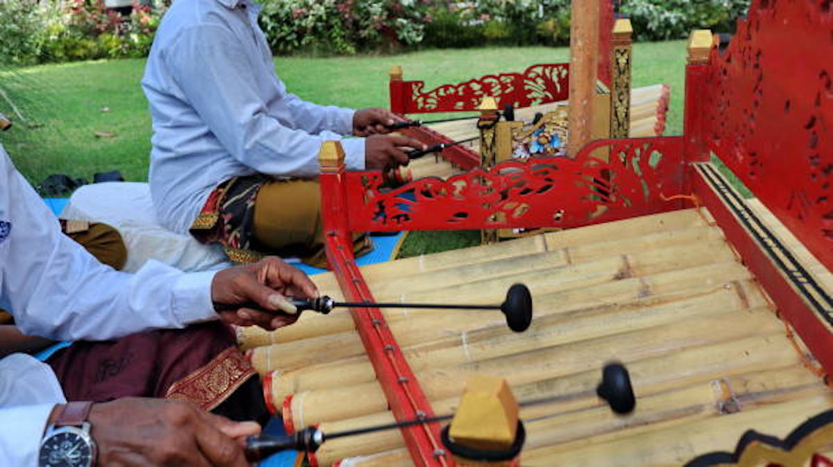 gamelan music at resort in Bali